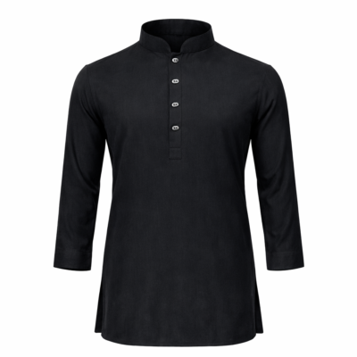 Zayyan Piping Punjabi Black