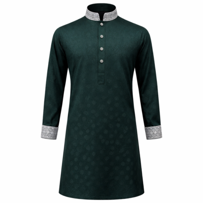 SULTAN - Dark Green White Embroidery