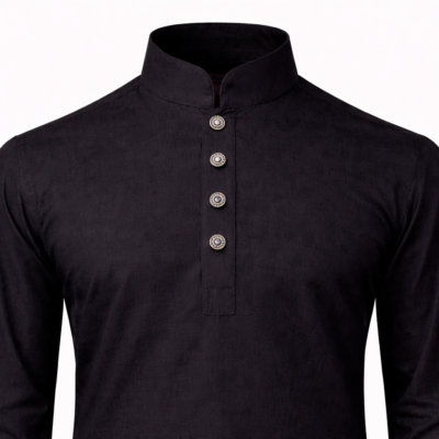 ZAYYAN - Black Punjabi double cuff