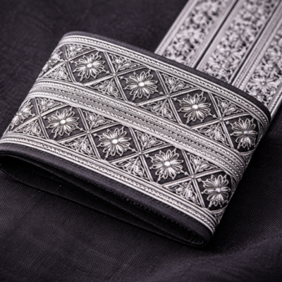 AMIR - Black Double Plate Cuff Punjabi