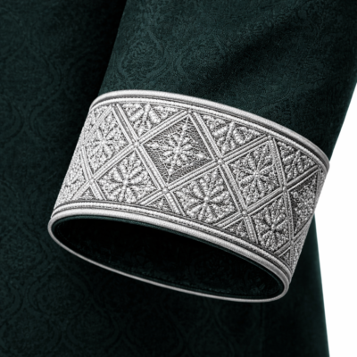 SULTAN - Dark Green White Embroidery