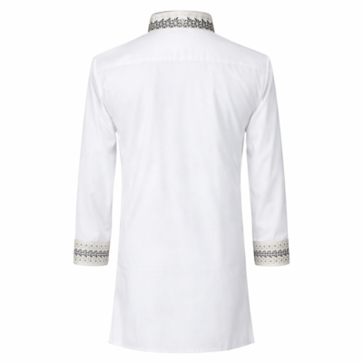 ILHAM - White Punjabi Cream Embroidery
