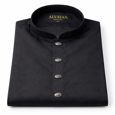 Zayyan Piping Punjabi Black