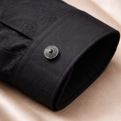 ZAYYAN - Black Punjabi double cuff