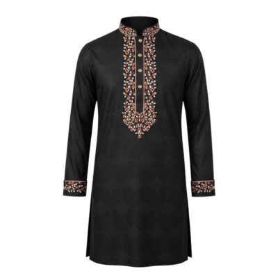ILHAM - Royal Black Embroidered