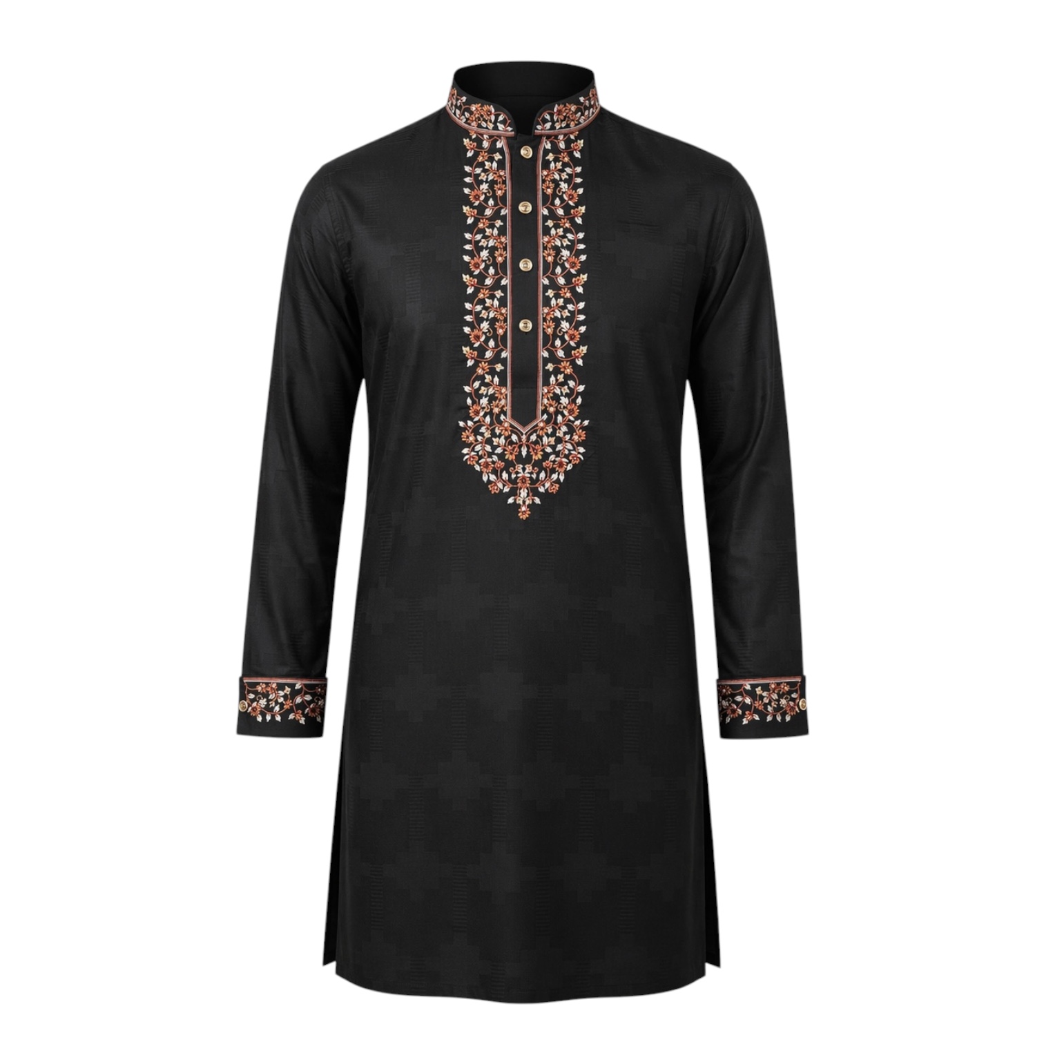 ILHAM - Royal Black Embroidered