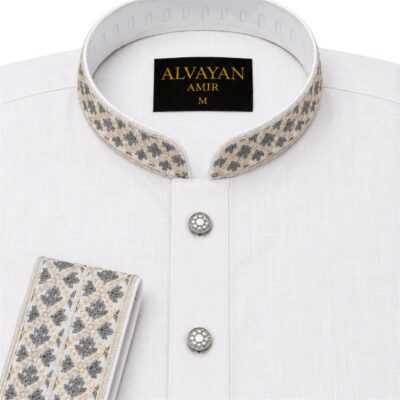Amir – Royal White & Silver Vine
